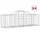 Gabioner bågformade 4 st 200x50x60/80 cm galvaniserat järn