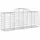 Gabioner bågformade 7 st 200x50x80/100 cm galvaniserat järn