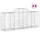 Gabioner bågformade 8 st 200x50x80/100 cm galvaniserat järn