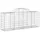 Gabioner bågformade 8 st 200x50x80/100 cm galvaniserat järn