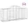 Gabioner bågformade 13 st 200x50x80/100 cm galvaniserat järn