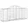 Gabioner bågformade 13 st 200x50x80/100 cm galvaniserat järn