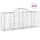 Gabioner bågformade 15 st 200x50x80/100 cm galvaniserat järn
