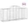 Gabioner bågformade 25 st 200x50x80/100 cm galvaniserat järn