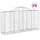 Gabioner bågformade 9 st 200x50x100/120 cm galvaniserat järn