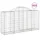 Gabioner bågformade 15 st 200x50x100/120 cm galvaniserat järn