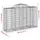 Gabioner bågformade 2 st 200x50x120/140 cm galvaniserat järn