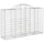 Gabioner bågformade 4 st 200x50x120/140 cm galvaniserat järn