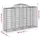 Gabioner bågformade 9 st 200x50x120/140 cm galvaniserat järn