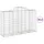Gabioner bågformade 12 st 200x50x120/140 cm galvaniserat järn