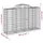 Gabioner bågformade 18 st 200x50x120/140 cm galvaniserat järn
