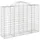 Gabioner bågformade 14 st 200x50x140/160 cm galvaniserat järn