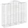 Gabioner bågformade 4 st 200x50x160/180 cm galvaniserat järn