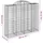 Gabioner bågformade 4 st 200x50x160/180 cm galvaniserat järn