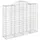Gabioner bågformade 8 st 200x50x160/180 cm galvaniserat järn