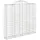Gabioner bågformade 14 st 200x50x180/200 cm galvaniserat järn