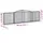 Gabioner bågformade 10 st 400x30x100/120 cm galvaniserat järn