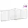 Gabioner bågformade 6 st 400x30x120/140 cm galvaniserat järn