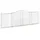 Gabioner bågformade 6 st 400x30x120/140 cm galvaniserat järn
