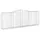 Gabioner bågformade 3 st 400x50x140/160 cm galvaniserat järn