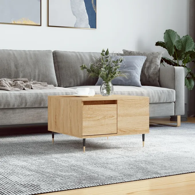 Soffbord sonoma-ek 55x55x36,5 cm konstruerat trä