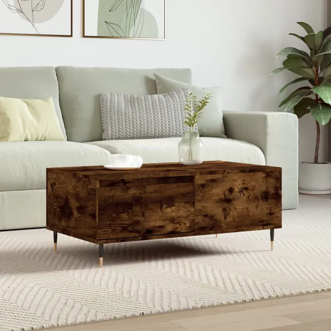 Soffbord rökfärgad ek 90x50x36,5 cm konstruerat trä
