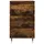 Sängbord rökfärgad ek 40x35x69 cm konstruerat trä