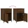 Sängbord brun ek 40x42x60 cm konstruerat trä